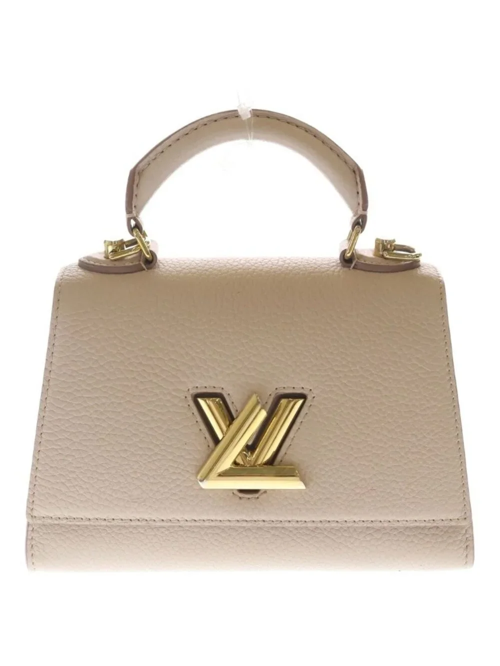 Louis Vuitton Twist BB One Handle Shoulder Bag Pink Beige Leather Gold